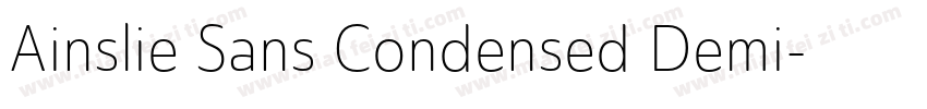 Ainslie Sans Condensed Demi字体转换